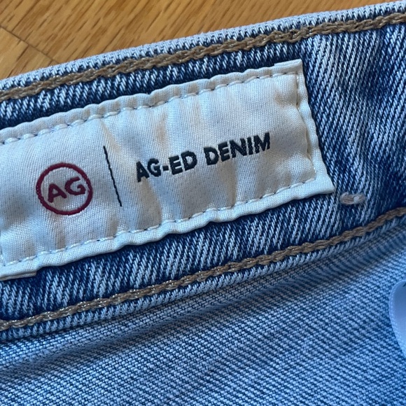 AG SAIGE WIde Leg Crop Blue High Rise Flare Jeans - Picture 2 of 15